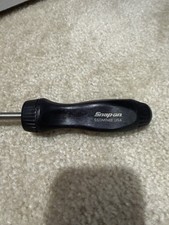 Snap On Tools Black Big Font Logo Ratcheting Screwdriver Usa