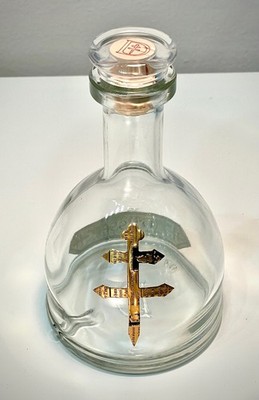 Vintage Empty D'usse VSOP Cognac Bottle 375 mL Collectible 7 in w/Cork Stopper