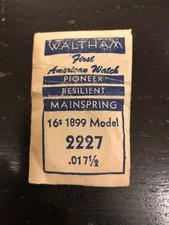 Waltham Factory Mainspring for 16s No. 2227 - Steel