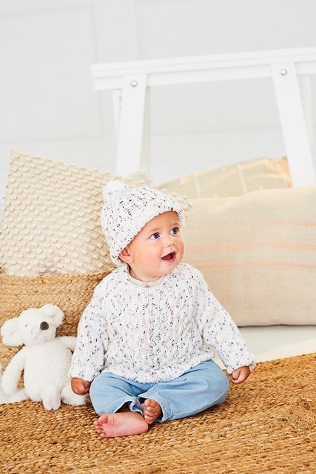 Stylecraft Double Knitting Pattern 10201 Sweater, Hat & Blanket 16-24 ins
