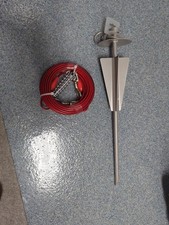 Dog Tie Out Cable and Stake, 25FT Heavy Duty Cable, 360 Swivel Stake