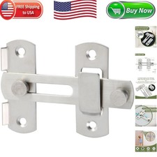 4-Inch Heavy-Duty Stainless Steel Gate Latch - Brushed Nickel Security Solution