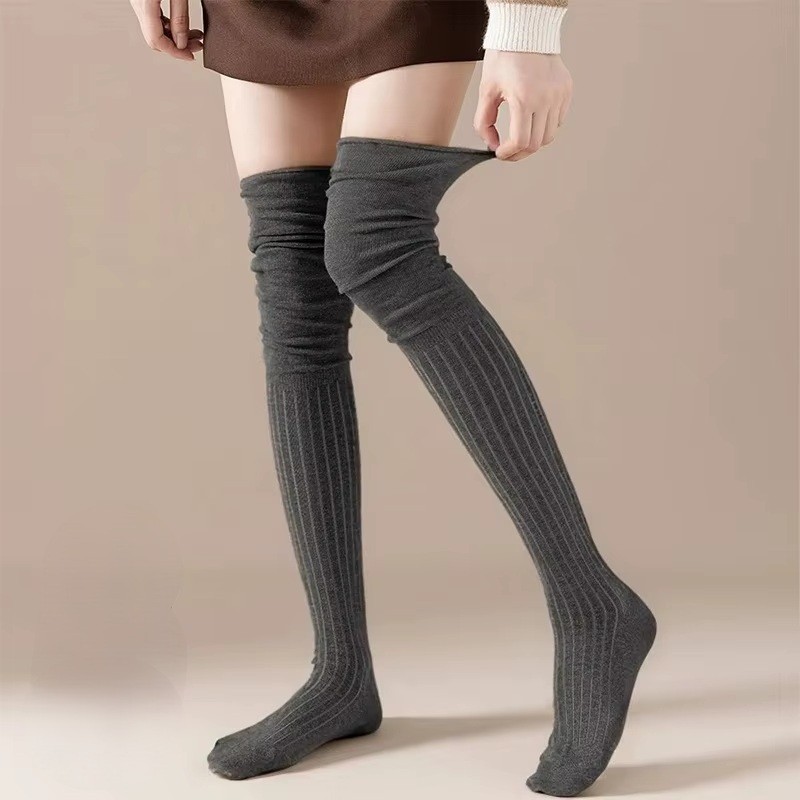 4-PACK SOLID COLOR LONG SLOUCH OVER KNEE HIGH BOOT SOCKS STOCKINGS WINTER TIGHTS