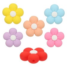 Knitting Needle Point Protectors, 6Pcs Needle Tip Stoppers Flower, Multicolored