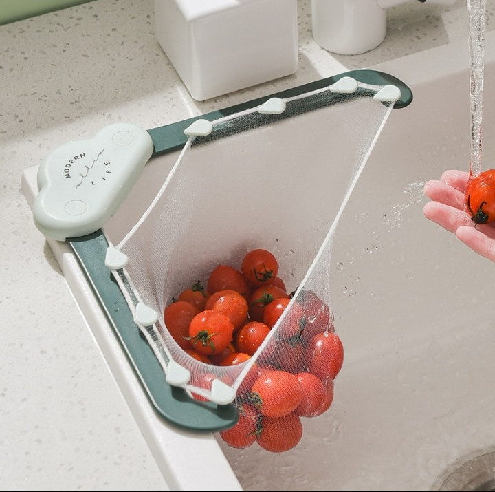 Kitchen Sink Drain Strainer Mesh Bag Anti-Clog Filter Creative Rack Gadget