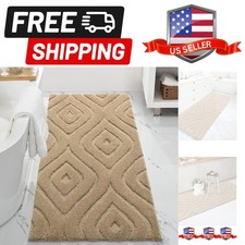 Bathroom Rugs Runner 24x47 Long Bath Rug Non Slip Soft Washable Large Bath Ma...