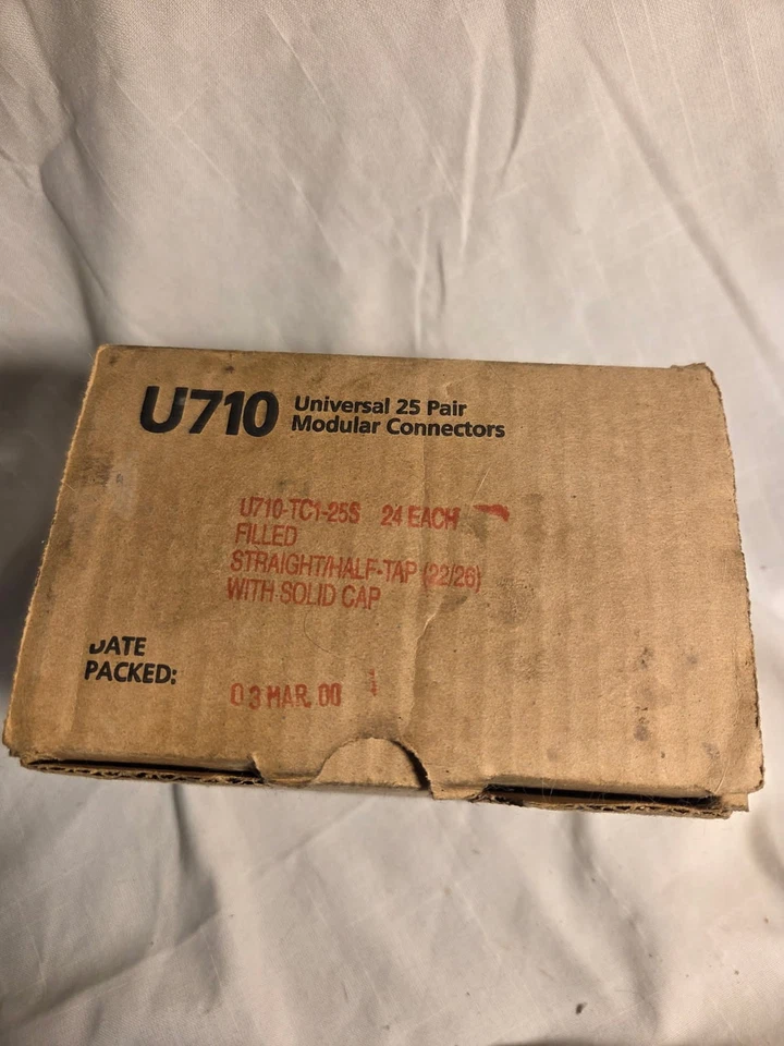 U710 UNIVERSAL 24 PARES CONECTORES MODULARES RELLENOS RECTO/MEDIO TOQUE TAPA SÓLIDA 24 C Foto 3 de 4