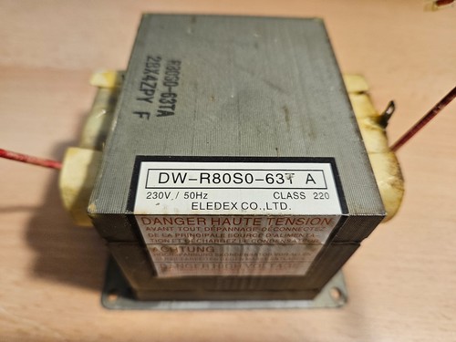 Hochspannungstransformator, Trafo DW-R80S0-63T A aus Mikrowelle Privileg