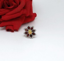 Sterling Silver Garnet & Opal TGGC  NWT Ring  Size 8 5.75g  CAT RESCUE