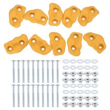 Rock Climbing Hold 10 Pcs Rock Wall Double Hole for Playground Orange Red-C