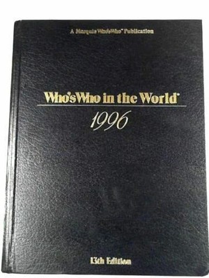 Who's Who in the World 1996 (13th ed. Issn 0083-9825) Buch Marquis Who's Who