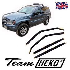 Wind Deflectors Fits Jeep Grand Cherokee Mk2 1999-2005 4-Pcs Set Tinted Heko