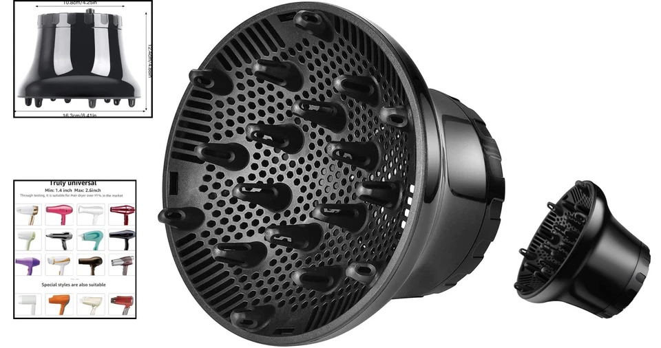 Haar Diffusor Universal Föhn Anpassungsfähig für Locken Stylen - Bild 2 von 4