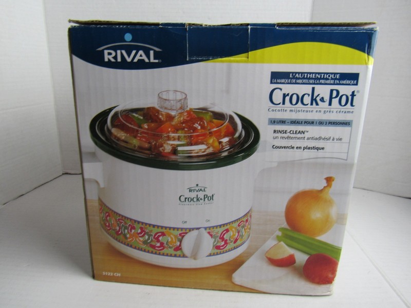 Rival Crock Pot 3122 Slow Cooker 2 Qt Peppers