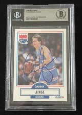 Danny Ainge Autographed 1990 Fleer Sacramento Kings Card #162 BAS Beckett Slab