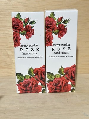 2-Secret Garden Rose Hand Cream Hydrating Nourishing & Moisturizing 3.4 fl oz Ea