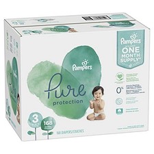 Pampers Pure Protection Diapers, Size 3, 168 Count