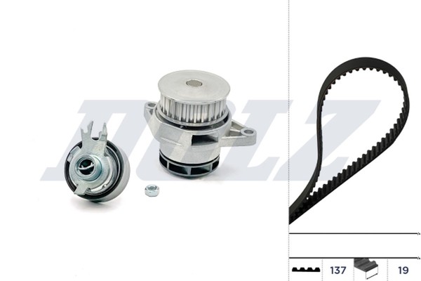 Dolz Wasserpumpe + Zahnriemensatz KD078 FüR Skoda Seat VW Polo Cordoba 1H1 Vento-image