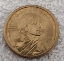 2000 P Sacagawea One Dollar Gold Color Coin US Liberty