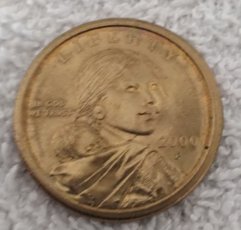 2000 P Sacagawea One Dollar Gold Color Coin US Liberty