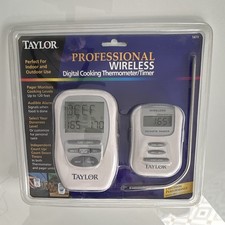 Taylor Wireless Digital Meat Thermometer Timer Remote Read Audible Alarm 1474