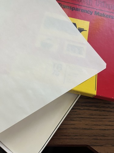 Labelon TR 485 Overhead Projection Transparency Film 100 Sheets TR-75 New - Picture 3 of 5