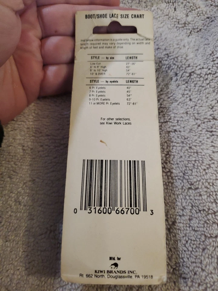 Cordones para botas de exterior Kiwi cuero crudo tostado 72 pulgadas 9 ojales un par Foto 2 de 2