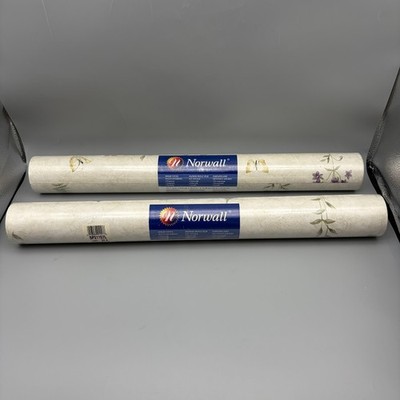 Norwall Vinyl Wallpaper 2 Rolls SP21157L Floral Butterfly Prepasted Washable A