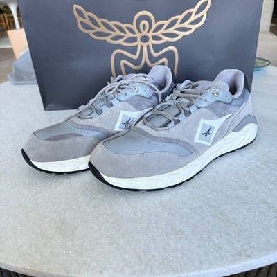 MCM Skywander Low Top Sneakers Men's Gray Suede Lace Up Closure, Sz 44