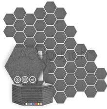 48 Pcs High Density Acoustic Panels - Hexagon Soundproof Wall Panels Studio