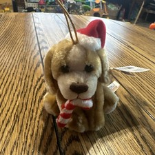 Toys R Us ANIMAL ALLEY 4" Puppy Dog Plush Christmas Ornament Vintage 2000
