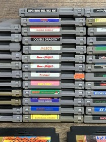 Nintendo NES Game Lot-52 Games + Game Genie-Untested-See Pictures For Titles