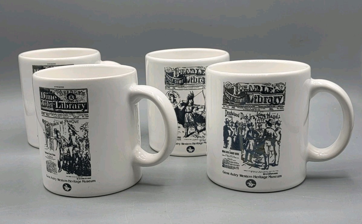 (4) Tazas de café de colección Waechtersbach Gene Autry Western Heritage Museum