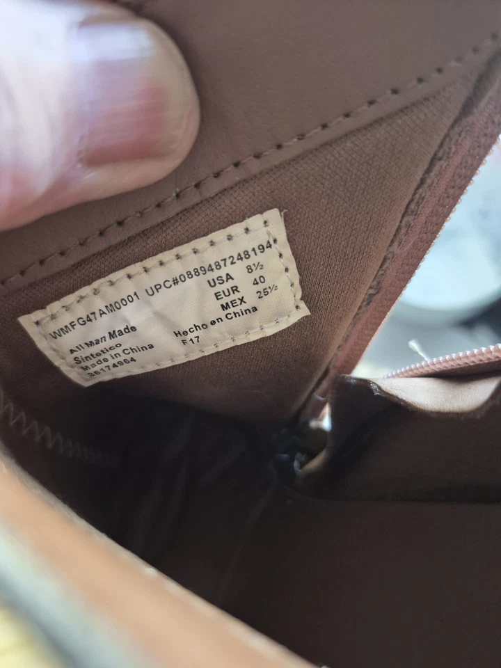 Botín Faded Glory usado plataforma punta punta cremallera marrón claro 8 1/2 Foto 2 de 4