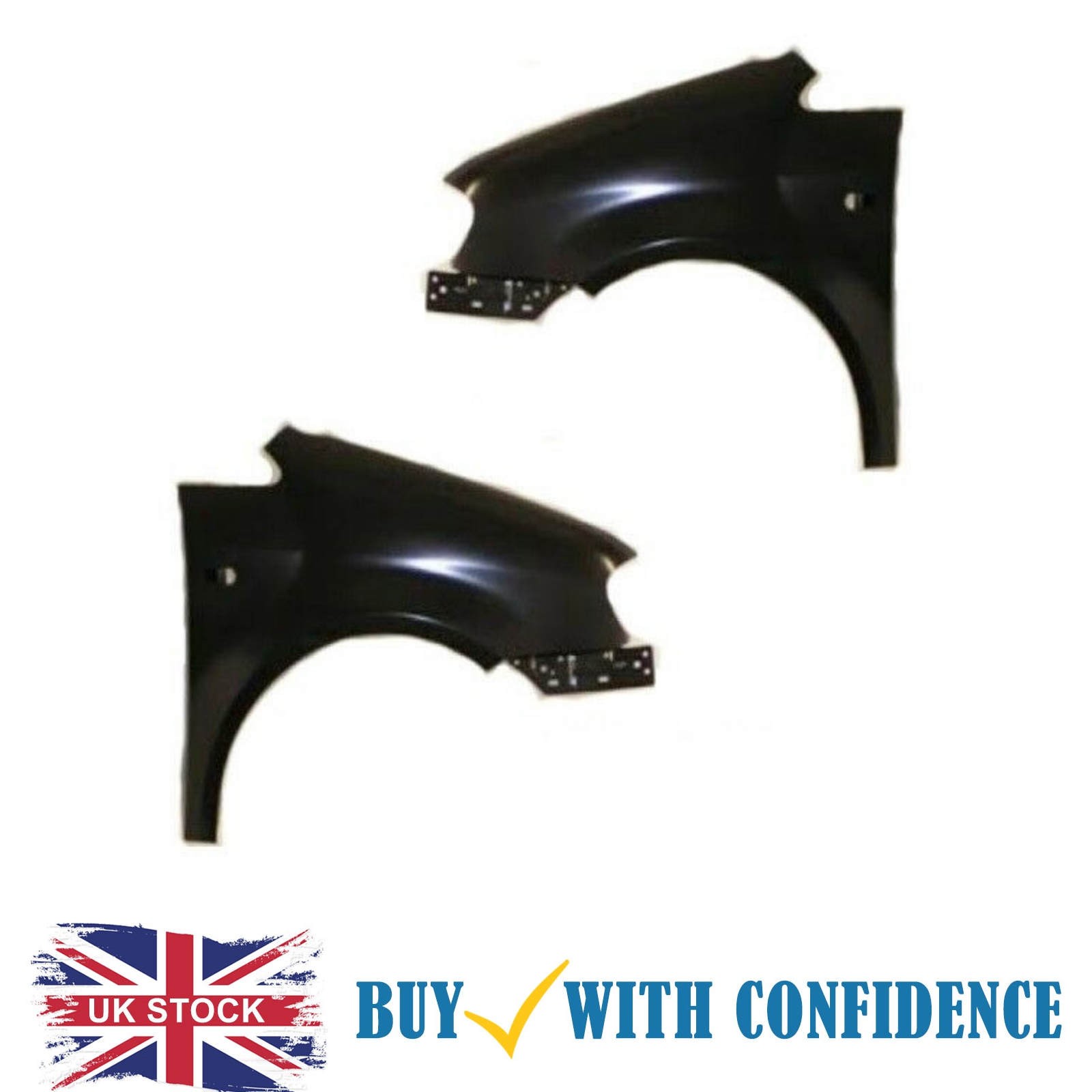 Front Wing Primed Pair Left & Right Volkswagen Caddy 2003-2010 High Quality New 7426860441785 - Image 3