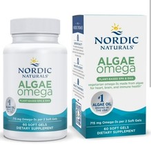 Nordic Naturals Algae Omega 715mg Supplement 60 Softgels exp 10/28 NEW
