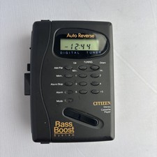 Citizen Cassette Player WX-2 Bass Boost AM/FM Tested Working.