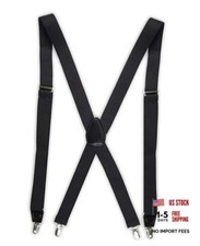 DOCKERS Men's Dockers Men's Solid Suspenders One Size Black