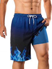 Mens Swim Trunks 10 Inch Inseam Compression Liner Bathing Suit Long Board Shorts