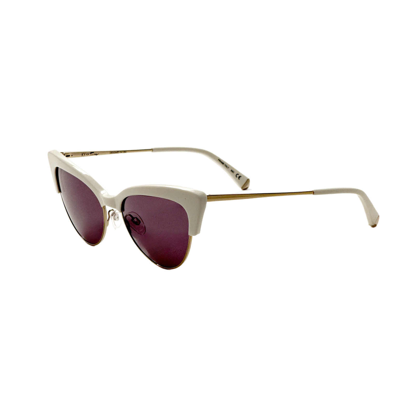 Kate Young Cecilia Womens 55mm Bone Gold Sunglasses K529-BON-55 8390₽