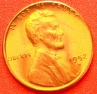 1952-S Lincoln Wheat Cent Penny GEM RED BU From an Original Bank Roll