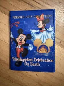 Disney Pressed Coin Collection Book 18 Coins "The Happiest Celebration on Earth"