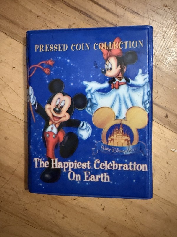 Disney Pressed Coin Collection Book 18 Coins "The Happiest Celebration on Earth"