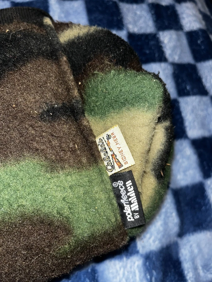 Vintage Cabela's Fleece Hand Warmer Pouch Thinsulate Trebark Camo  USA Pocket - Image 3 of 4