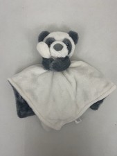 Carter's Lovey Baby Security Blanket Plush White Gray Panda Bear 13x14"