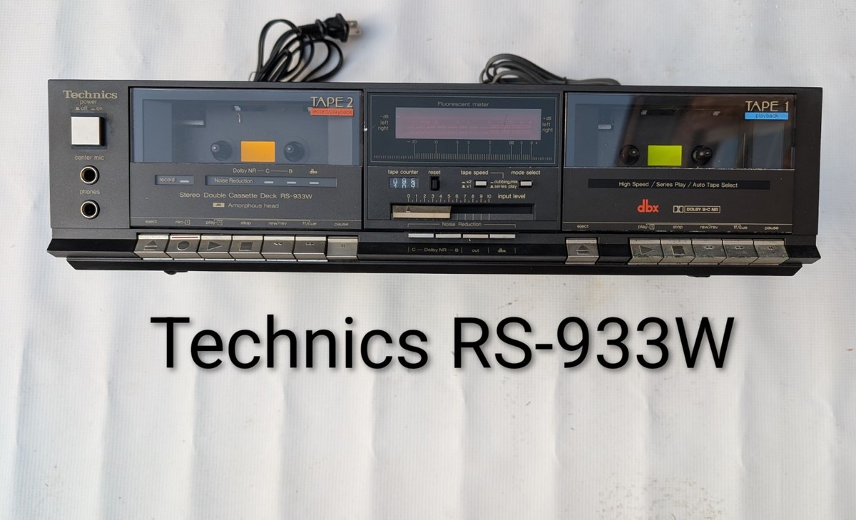 Technics RS-933W Stereo Double Cassette Deck. Dolby DBX With