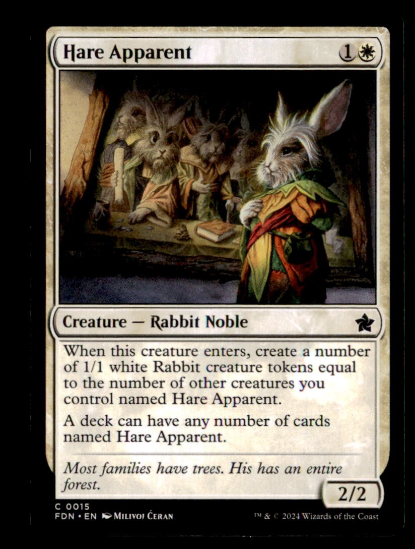 Hare Apparent 15 Common Foundations Magic: The Gathering Near Mint