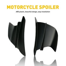 1 par de alerones laterales para motocicleta deflector de aire alerón negro brillante