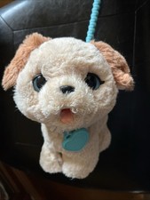 FurReal Friends DOG Pax My Poopin' Pup Sounds Eating Toy 9" W/ Lead. Works 