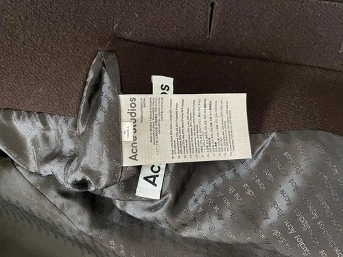 Acne Studios Zipper Wool Coat – Men’s Size 46 – Brown – B90 image 7